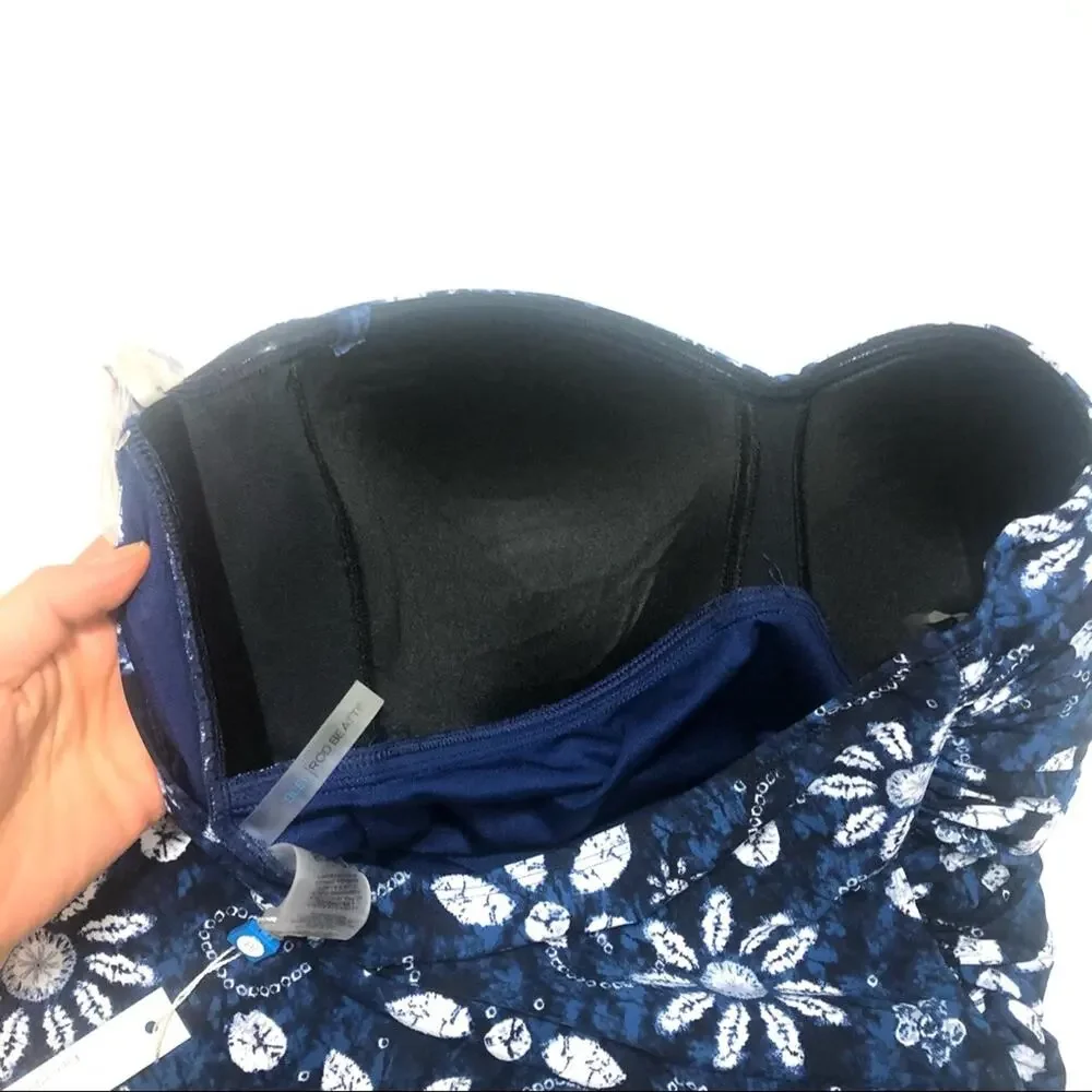 Bleu Rod Beattie floral bandeau onepiece swimsuit